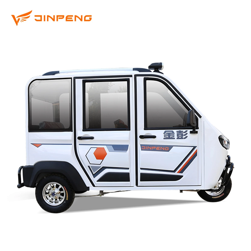 Jinpeng Brand Cx Style Full Closed Cabin 3 Seater Electric Tricycles for Ladies Passenger Factory 3 Wheel 60V 1000W