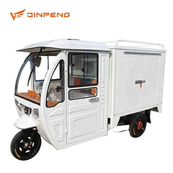 Jinpeng três rodas 1000W motor expresso pacote triciclo com carregador eléctrico de cabine